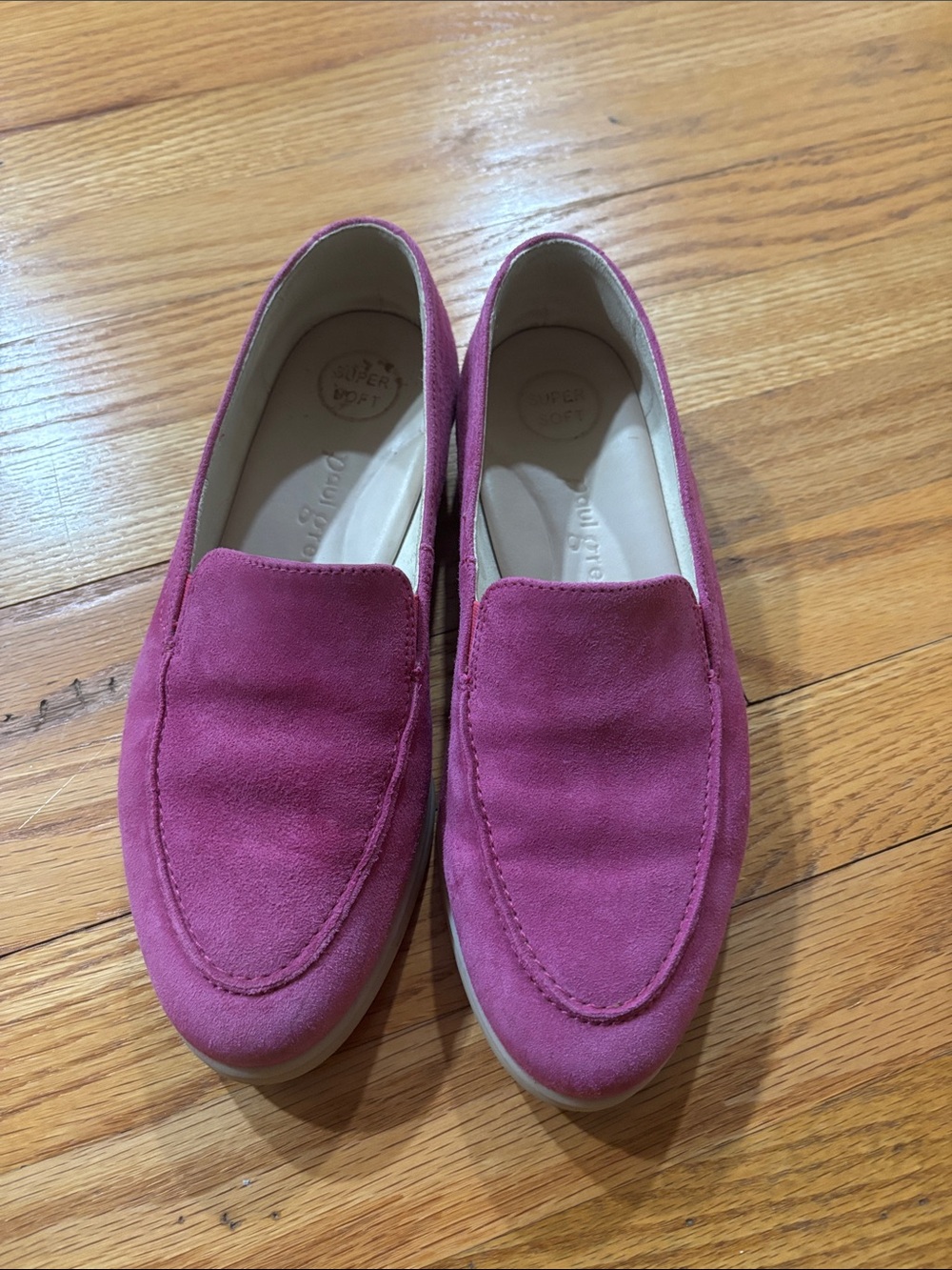 PAUL GREEN Suede Slip-On Loafer in Fuchsia Pink - Comfort Casual